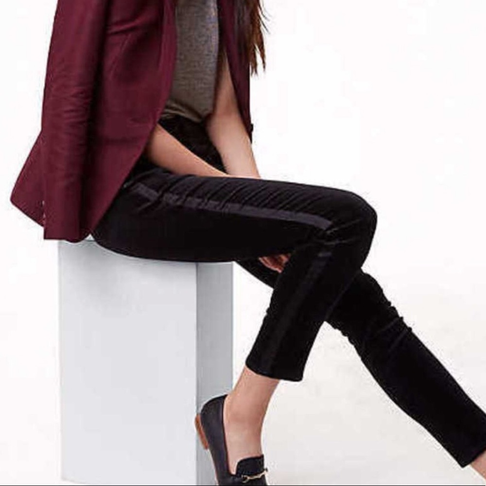 LOFT Ankle tuxedo pants